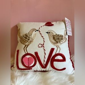 Love and Cupcakes Adorable Valentines Day Love Bird Pillow
